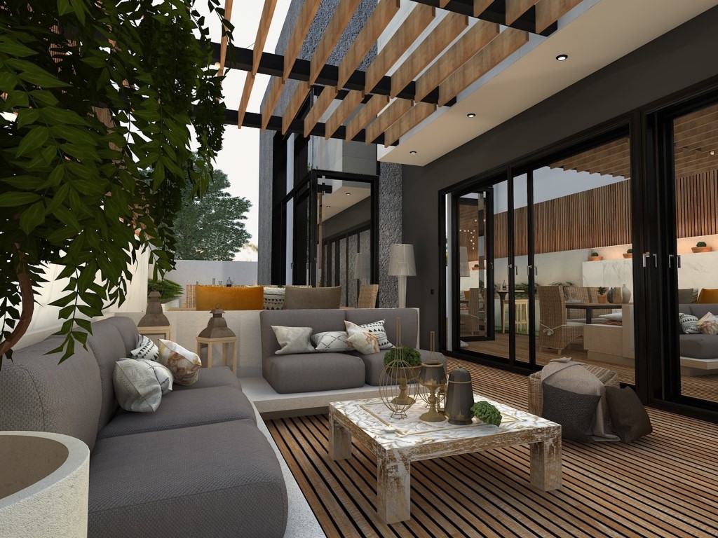 Ideal flooring and walls for garden and terrace