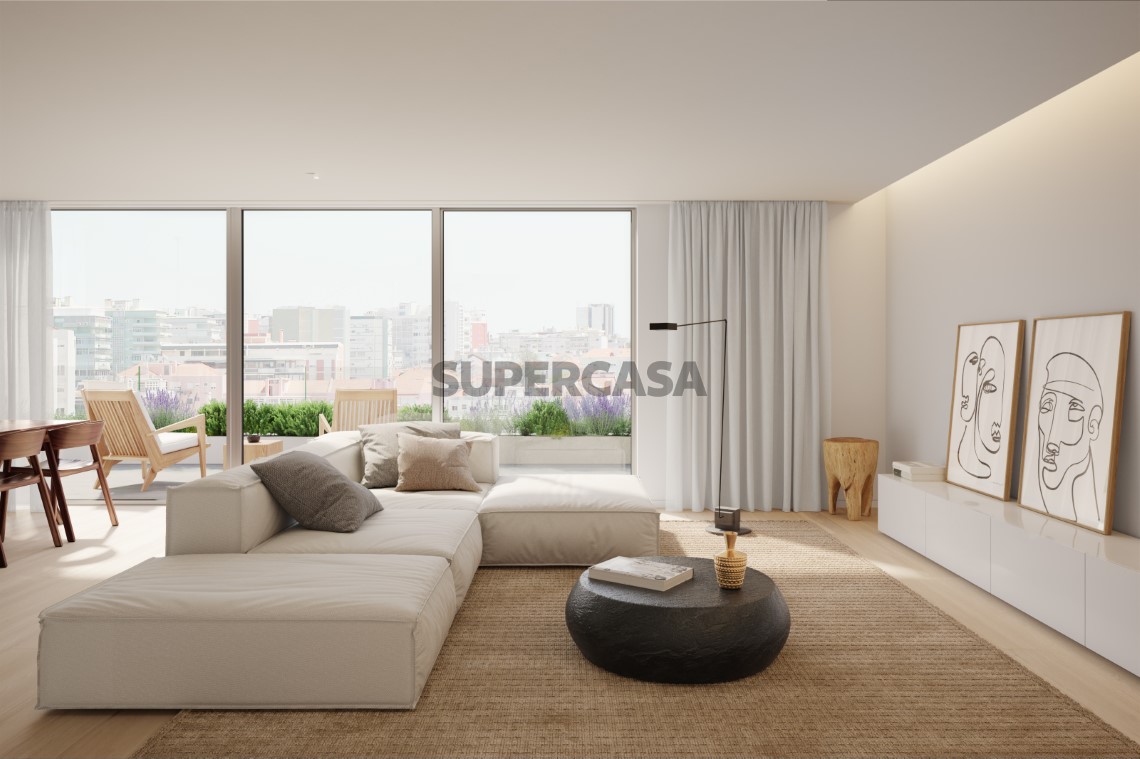 Sala modelo Linea Residences