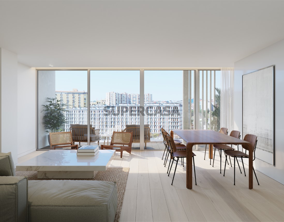 Sala modelo Linea Residences