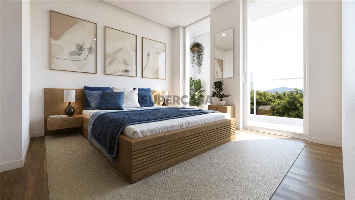 Quarto modelo Terraços do Sado
