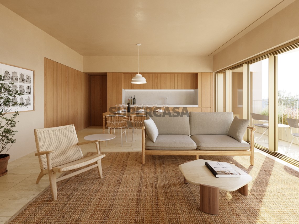 Sala de estar modelo Olive Green Residence