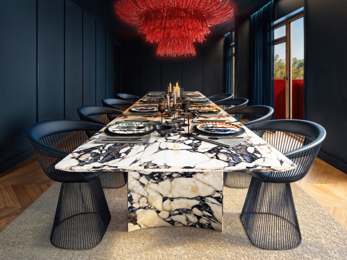 Sala de jantar modelo Red In Blue