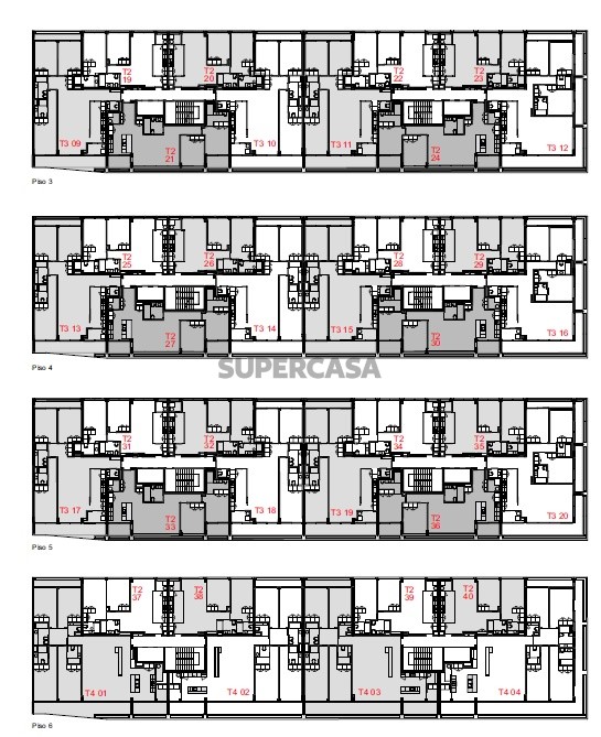 Piso 3, 4, 5 e 6