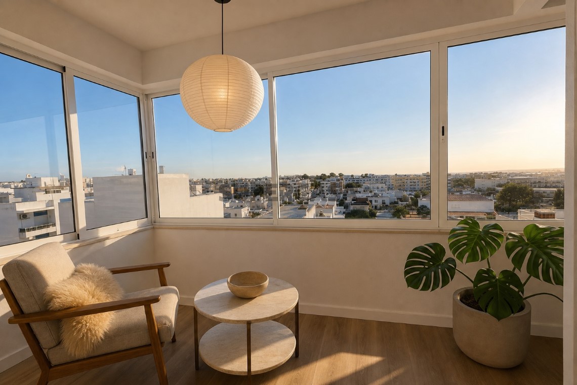 KI-verzierter Balkon