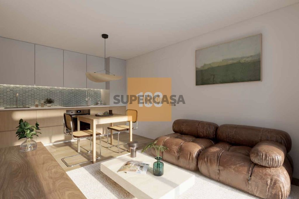 interiores; sala e cozinha