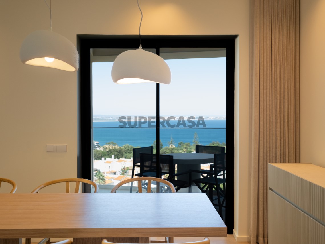 dining room with sea view