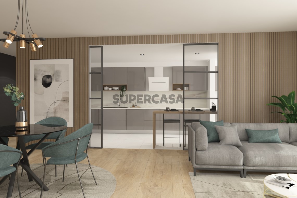 Sala de Estar com Cozinha em Semi Open Space