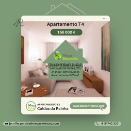 Apartamento T4 Duplex na Rua Visconde Vila Matos, Santo Onofre e Serra do Bouro, Caldas da Rainha