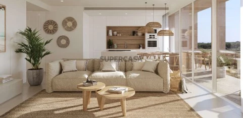 Sala de estar modelo apartamentos Verdelago