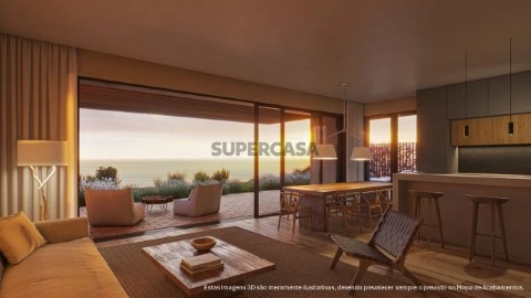 Sala de estar modelo Pestana Porto Covo Beach Residences