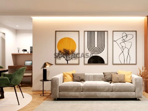 Apartamento T1+1 novo no centro histórico de Braga, no Largo Santiago a 20m do Museu Pio XII - imagem 3D