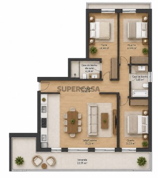 Apartamento T3 em Santiago Maior e São João Baptista, Beja