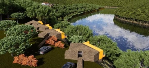 studo turístico informal desenvolvido em conformidade com o PDM em vigor, com projeto de resort / turismo de habitação