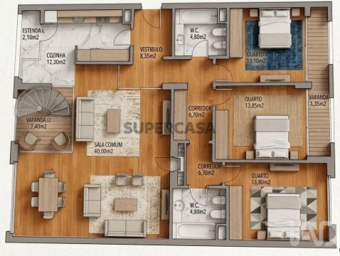 Apartamento T4 em União das Freguesias de Setúbal, Setúbal