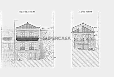 Alçados, Nascente e Poente