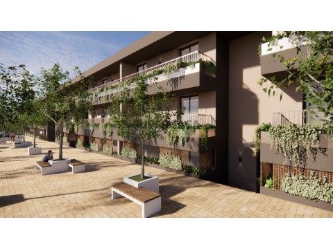 Apartamento T2 em construção | Condomínio com piscina e vista para rio | Santa Clara