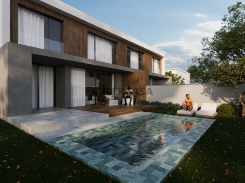 Moradias Geminadas V4 com piscina e garagem, em Aires
