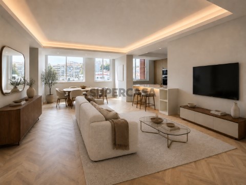 Proposta de Decoração - Apartamento T3+1 Totalmente Remodelado com Arrecadação e vista Rio no Pragal - Almada