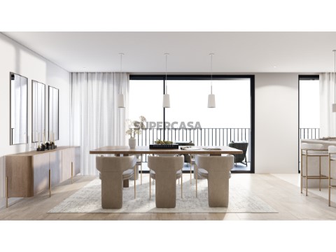 Apartamento T3 com varanda e dois lugares de garagem
