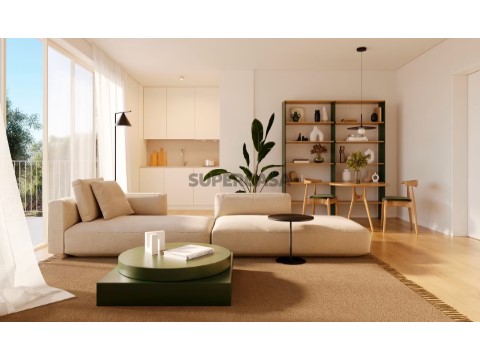 Empreendimento habitacional novo em Leça da Palmeira - Sala/cozinha