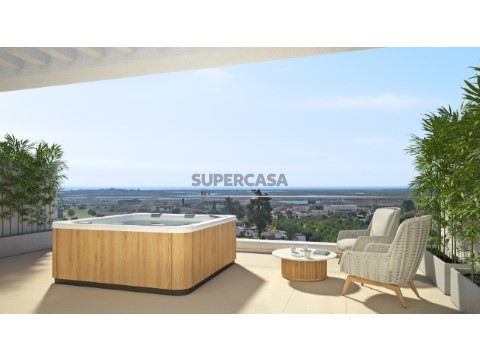 Apartamento T2 novo em Tavira, terraço privativo