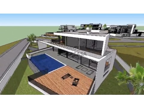 House with elevator, heated swimming pool, terrace with sea view. Lagos, Algarve.