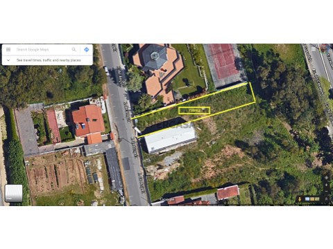 Foto aerea delimitação terreno