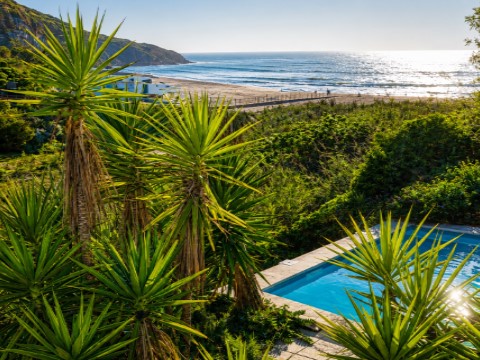 vista da praia - piscina