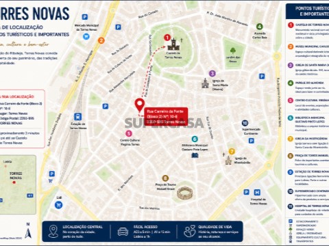 Apartamento T4 na Rua do Carreiro da Fonte, Torres Novas (Santa Maria, Salvador e Santiago)