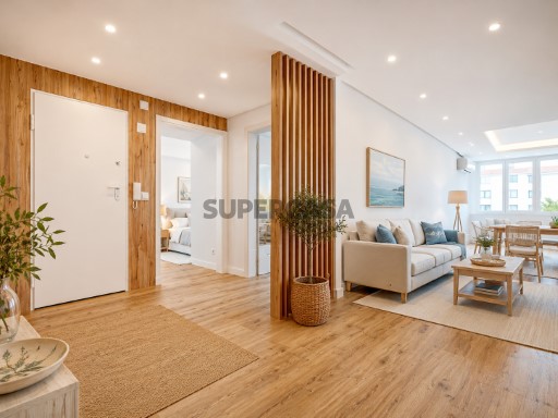Sala com home staging virtual