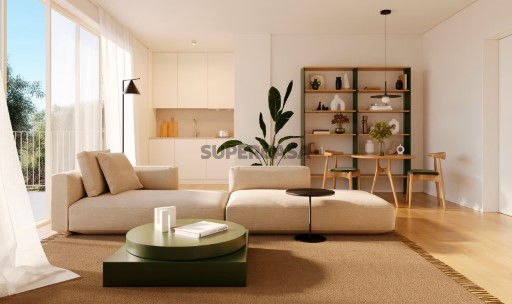 Empreendimento habitacional novo em Leça da Palmeira - Sala/cozinha
